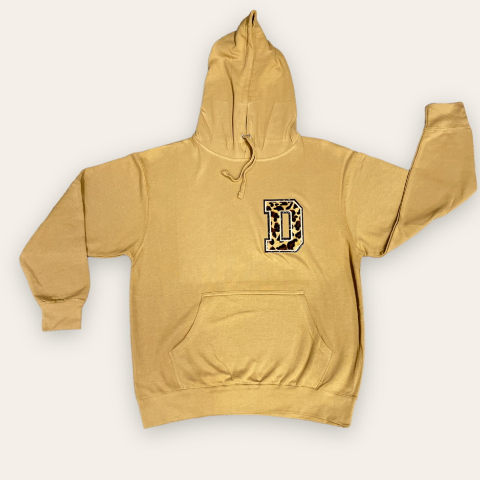 Tan " Leopard Ivy League D" Hoodie