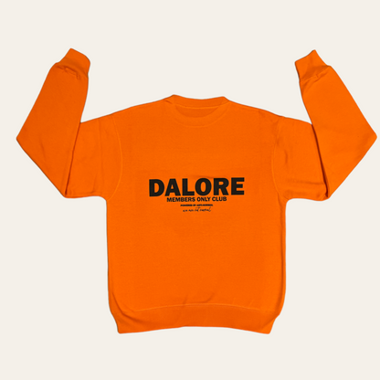 Dalore Orange "Members Only" Crewneck
